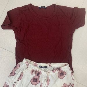 Brandy Melville 2 piece set - top and shorts